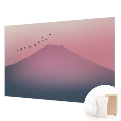 Custom size wall mural with a Mountain West landscape design