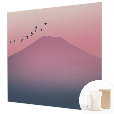 Custom size wall mural with a Mountain West landscape design