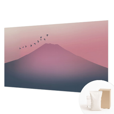 Custom size wall mural with a Mountain West landscape design