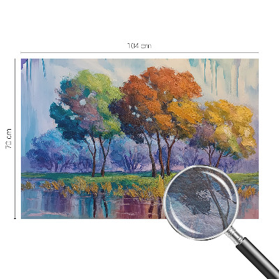 Wallpaper mural with an abstract tree design