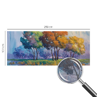 Wallpaper mural with an abstract tree design