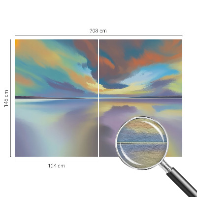 Modern wall mural for bedroom Rainbow Sunset