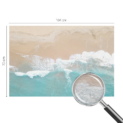 High quality wall mural wallpaper featuring a roaring waves design