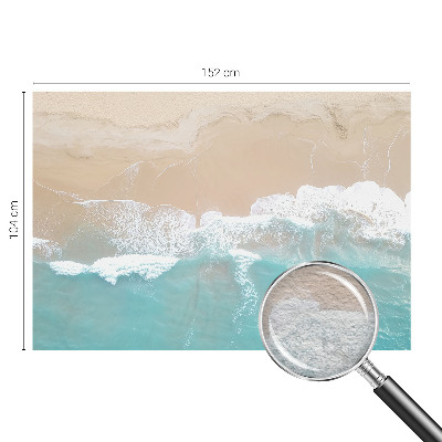 High quality wall mural wallpaper featuring a roaring waves design