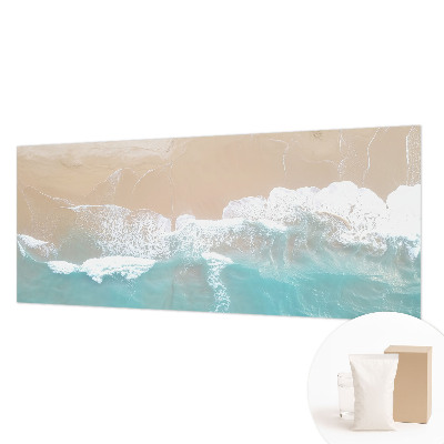 High quality wall mural wallpaper featuring a roaring waves design