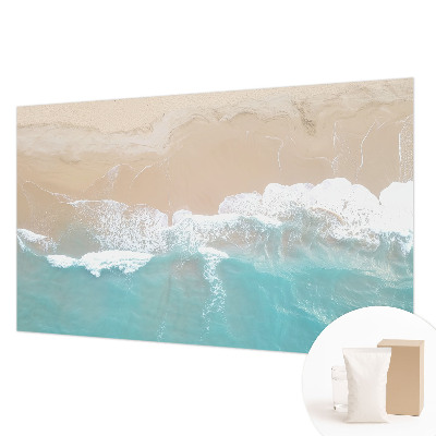 High quality wall mural wallpaper featuring a roaring waves design