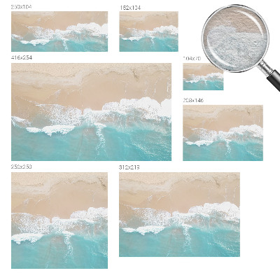 High quality wall mural wallpaper featuring a roaring waves design