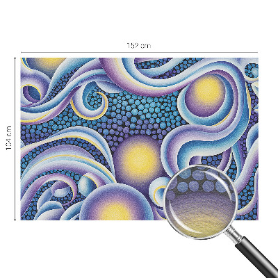 Premium wall mural for bedroom with colorful swirls