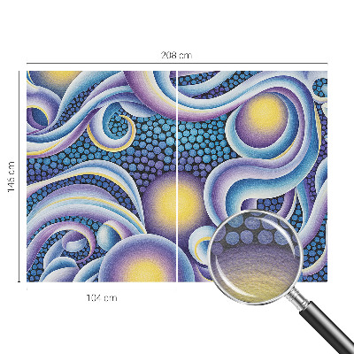 Premium wall mural for bedroom with colorful swirls