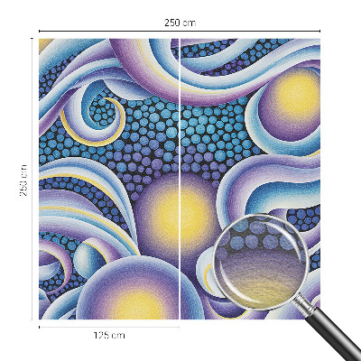 Premium wall mural for bedroom with colorful swirls