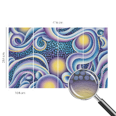 Premium wall mural for bedroom with colorful swirls