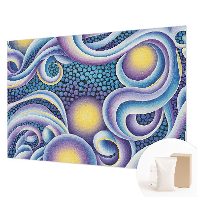 Premium wall mural for bedroom with colorful swirls
