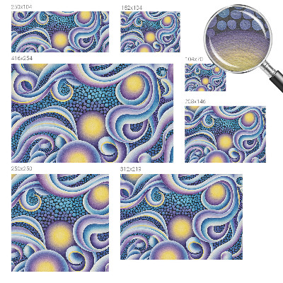 Premium wall mural for bedroom with colorful swirls