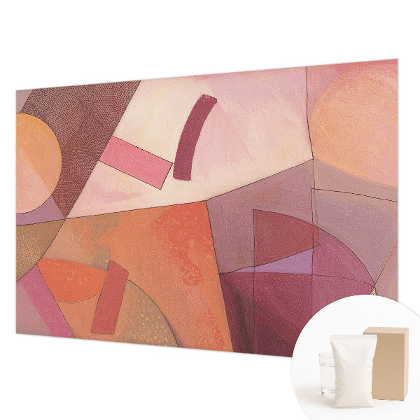 Non-woven photo wallpaper with a colorful abstract motif