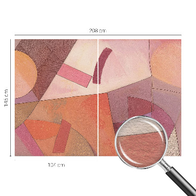 Non-woven photo wallpaper with a colorful abstract motif