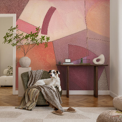 Non-woven photo wallpaper with a colorful abstract motif