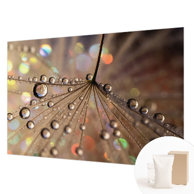 Wall mural with a pearl drops pattern