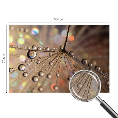 Wall mural with a pearl drops pattern