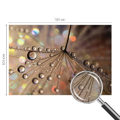 Wall mural with a pearl drops pattern