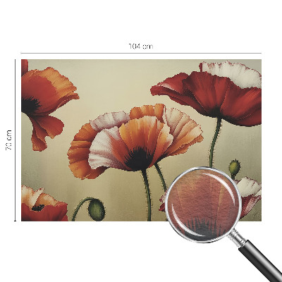 Photo wall mural with a joyful poppy design
