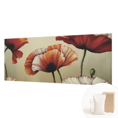 Photo wall mural with a joyful poppy design