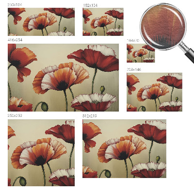 Photo wall mural with a joyful poppy design