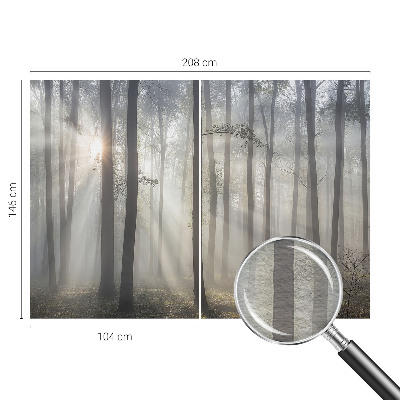 Wallpaper mural for living room with an ethereal forest design