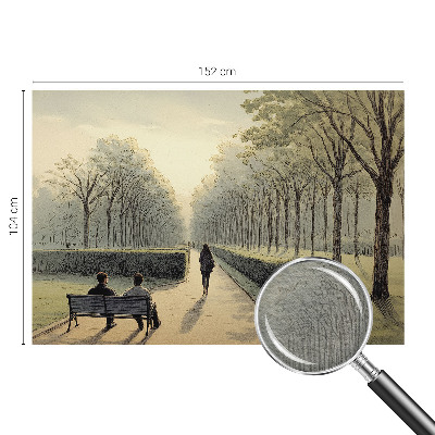 Bedroom wall mural wallpaper with a peaceful park scene