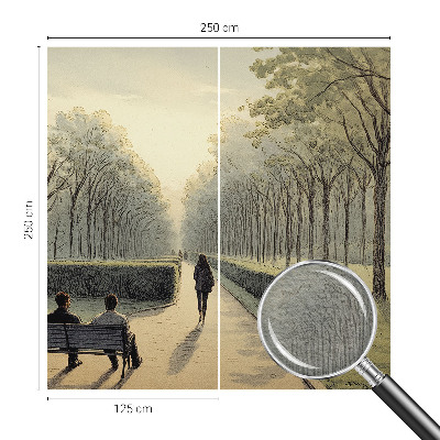 Bedroom wall mural wallpaper with a peaceful park scene