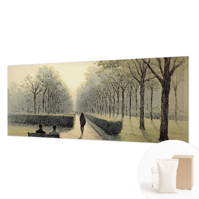 Bedroom wall mural wallpaper with a peaceful park scene