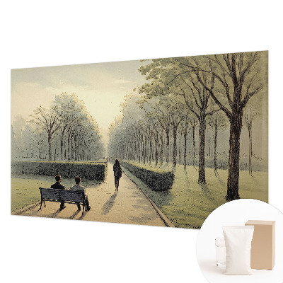 Bedroom wall mural wallpaper with a peaceful park scene