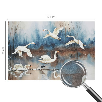 Large wall mural wallpaper with a birds-in-flight design