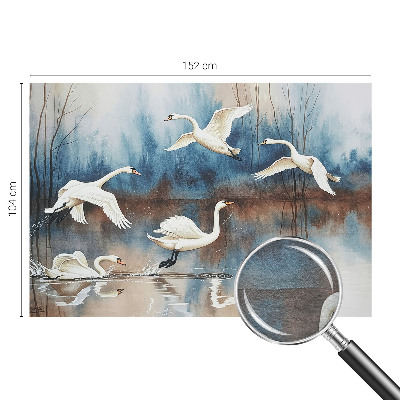 Large wall mural wallpaper with a birds-in-flight design