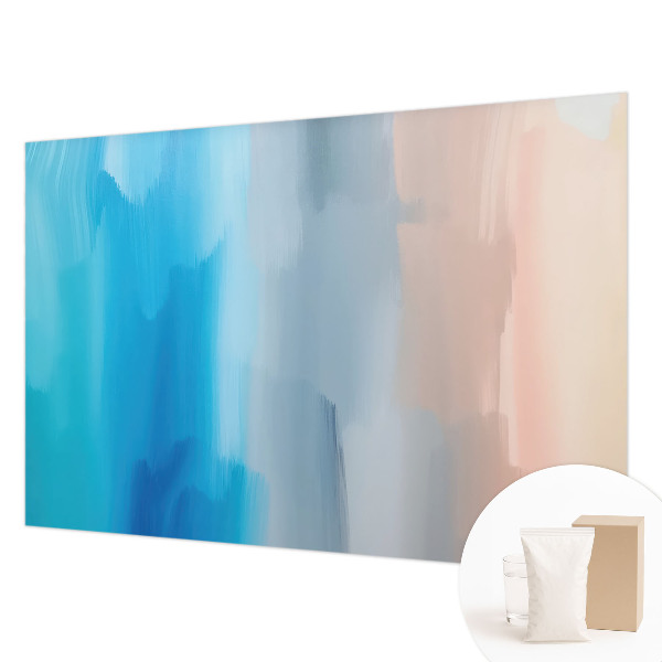 Large wallpaper mural with a colorful abstract design