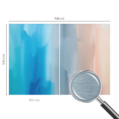Large wallpaper mural with a colorful abstract design