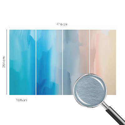 Large wallpaper mural with a colorful abstract design