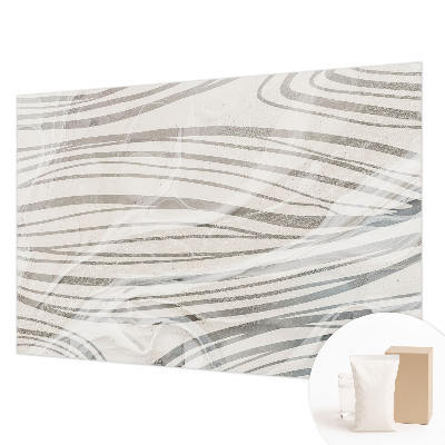 Custom size wall mural with a wavy lines design