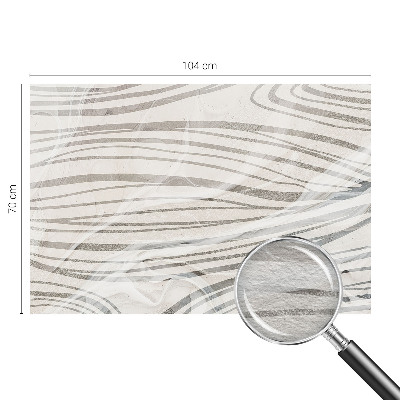 Custom size wall mural with a wavy lines design