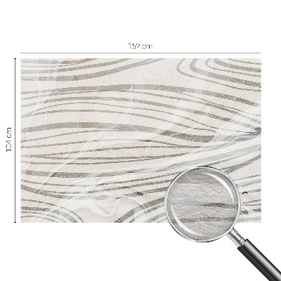 Custom size wall mural with a wavy lines design
