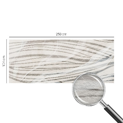 Custom size wall mural with a wavy lines design