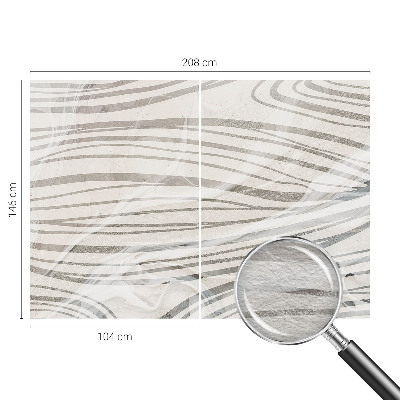Custom size wall mural with a wavy lines design