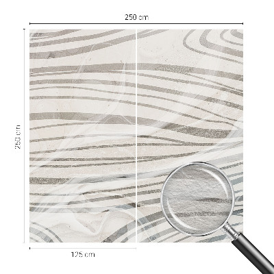 Custom size wall mural with a wavy lines design