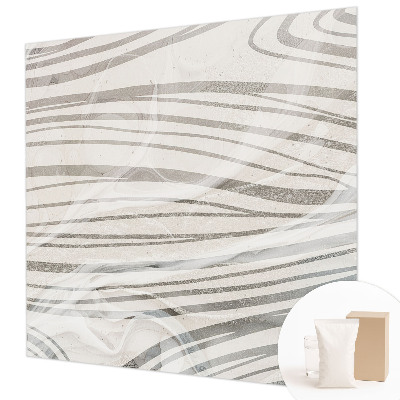 Custom size wall mural with a wavy lines design