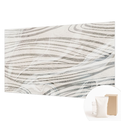 Custom size wall mural with a wavy lines design