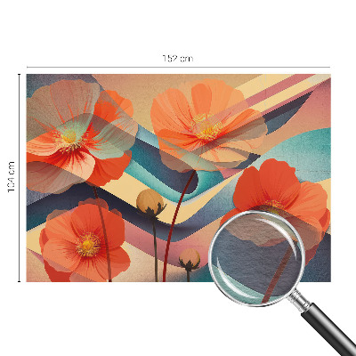 Modern wall mural for bedroom Flowers of the senses