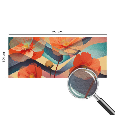 Modern wall mural for bedroom with the “Flowers of the Senses” design