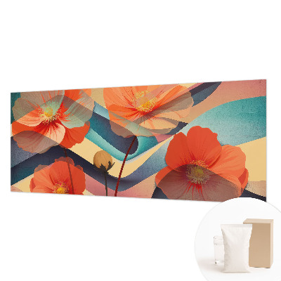 Modern wall mural for bedroom with the “Flowers of the Senses” design