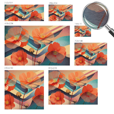 Modern wall mural for bedroom with the “Flowers of the Senses” design