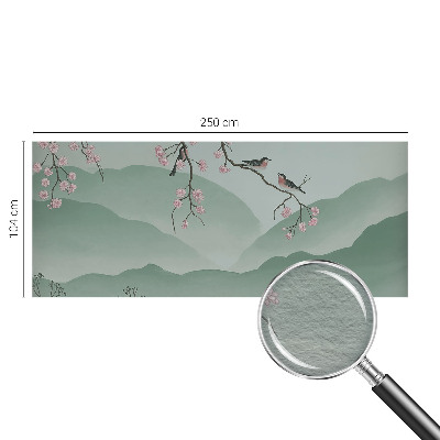 Modern wall mural for living room Japanese serenade