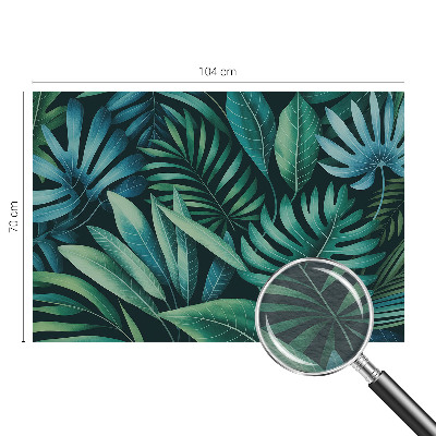 Premium photo wallpaper with a tropical leaves motif
